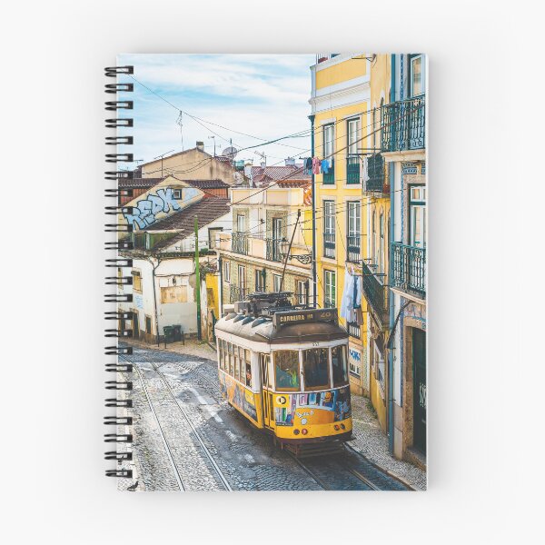 Item preview, Yellow Vintage Tram Driving On Narrow Lisbon Street    designed and sold by Christorn.