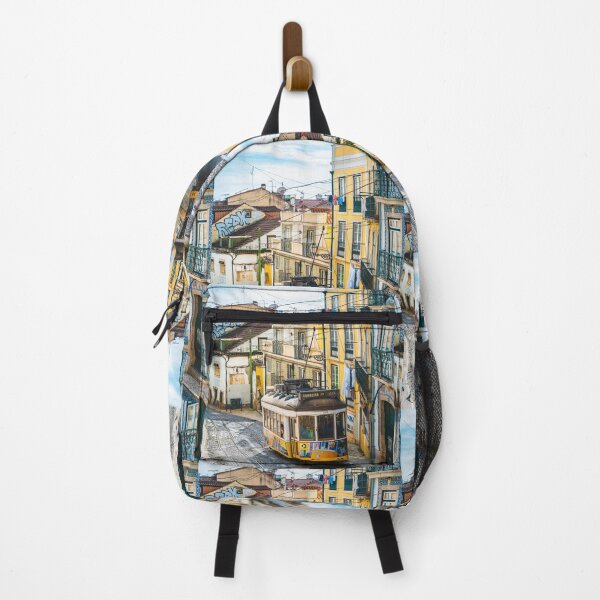 Item preview, Yellow Vintage Tram Driving On Narrow Lisbon Street designed and sold by Christorn.