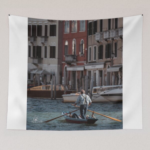 Item preview, Gondolier Rowing Boat Across Venetian Canal    designed and sold by Christorn.