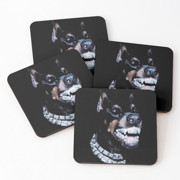 Artikelvorschau, Schwarzer Hund mit Grillz entworfen und verkauft von NF Designs Studio DTF.