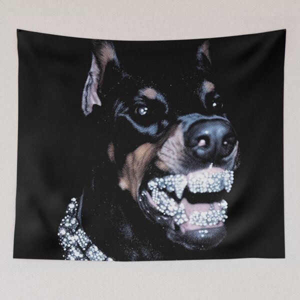 Item preview, Black Dog with Grillz designed and sold by NF Designs Studio DTF.