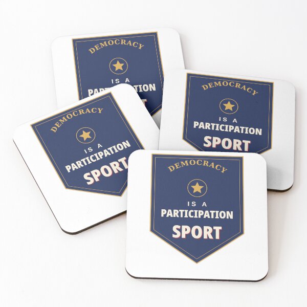 Item preview, Democracy Is a Participation Sport — Varsity Shield designed and sold by kooliros14.