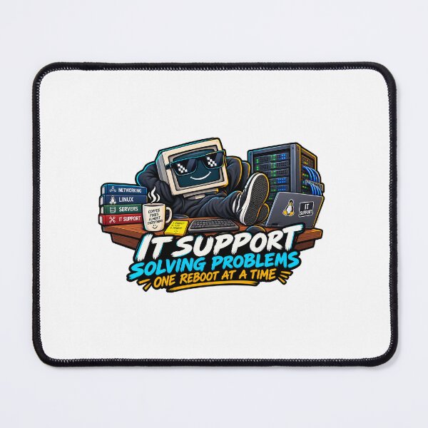 Item preview, IT Support One Reboot at a Time – Tech Humor designed and sold by TBillMAG — Retro Tech & IT Humor.