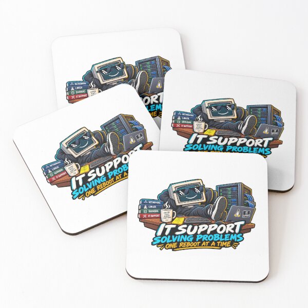 Item preview, IT Support One Reboot at a Time – Tech Humor designed and sold by TBillMAG — Retro Tech & IT Humor.