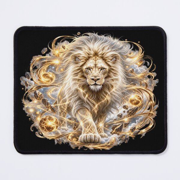 Item preview, Celestial Lion Guardian – Golden Fantasy King designed and sold by TroviTutto.