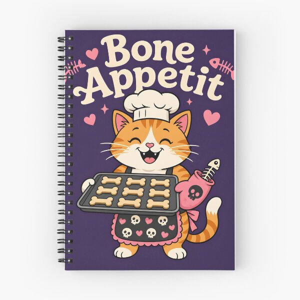 Item preview, Bone Appetit Baking Cat Funny Halloween Pun designed and sold by Glitchart66.