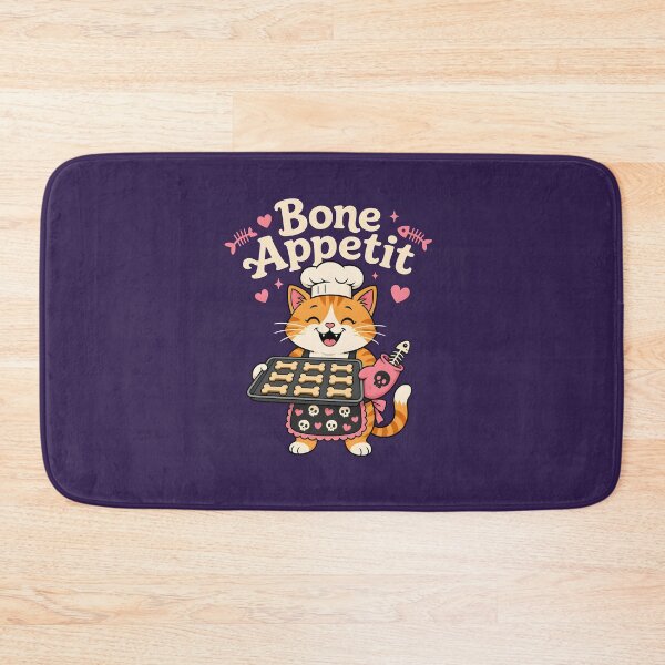 Item preview, Bone Appetit Baking Cat Funny Halloween Pun designed and sold by Glitchart66.