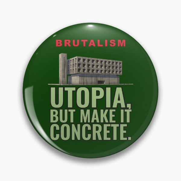 Item preview, Utopia, But Make It Concrete – Funny Brutalism Design designed and sold by TribeGlyph.