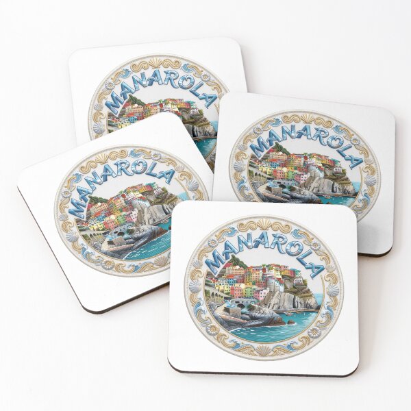 Item preview, Manarola Italy Cinque Terre Colorful Cliff Village Embroidered Patch Sticker designed and sold by Imaginarium of Chaos falcon88 .