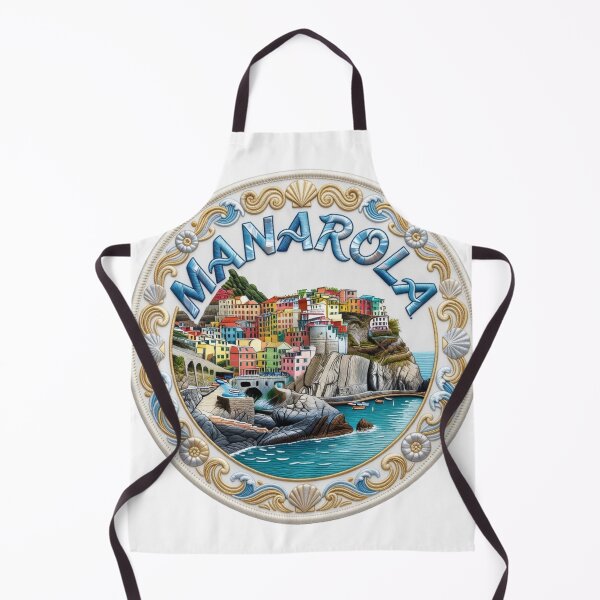 Item preview, Manarola, Italia, Cinque Terre, colorido pueblo de acantilados, parche bordado, pegatina. designed and sold by Imaginarium of Chaos falcon88 .
