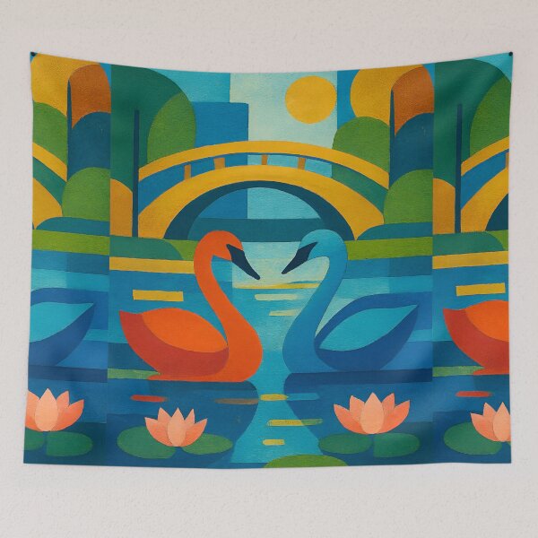 Item preview, Swan Illustration – Elegant Swans on the Water designed and sold by GalleryKauffeld.