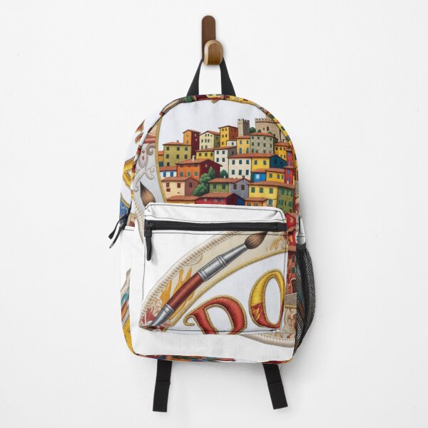 Item preview, Dozza Italy Painted Murals Hilltop Village Embroidered Patch Sticker designed and sold by Imaginarium of Chaos falcon88 .