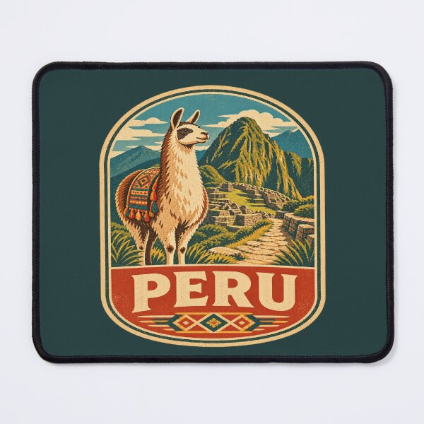 Item preview, Peru Llama Adventure Vintage Travel Poster – Andes Mountain Souvenir Design designed and sold by Globalcitytees.