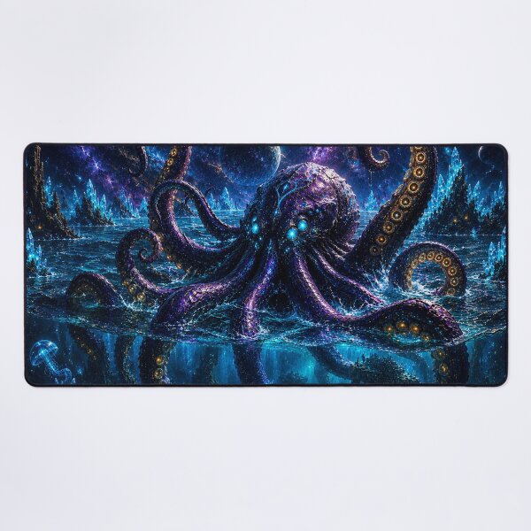 Item preview, Abyssal Cosmic Kraken – Guardian of the Stellar Ocean designed and sold by ZYVARENNE.