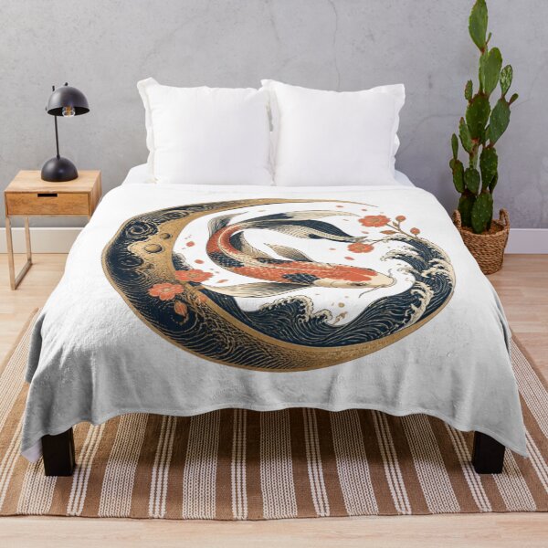 Item preview, Japanese Koi Fish Yin Yang Floral Tattoo Art designed and sold by GenZStickerHub1.