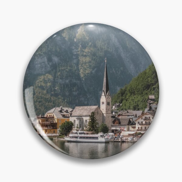 Item preview, Scenic Hallstatt Village Waterfront Reflection On Lake designed and sold by Laughline.