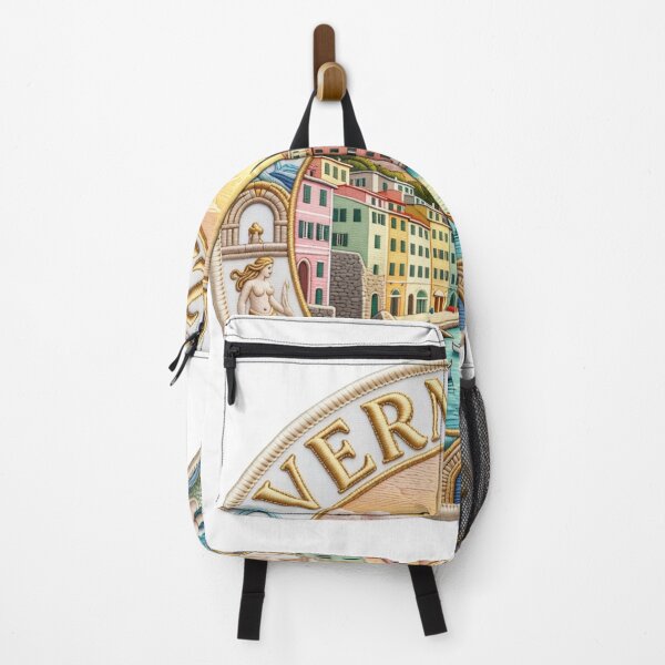 Item preview, Vernazza Italy Cinque Terre Harbor Village Sunset Embroidered Patch Sticker designed and sold by Imaginarium of Chaos falcon88 .