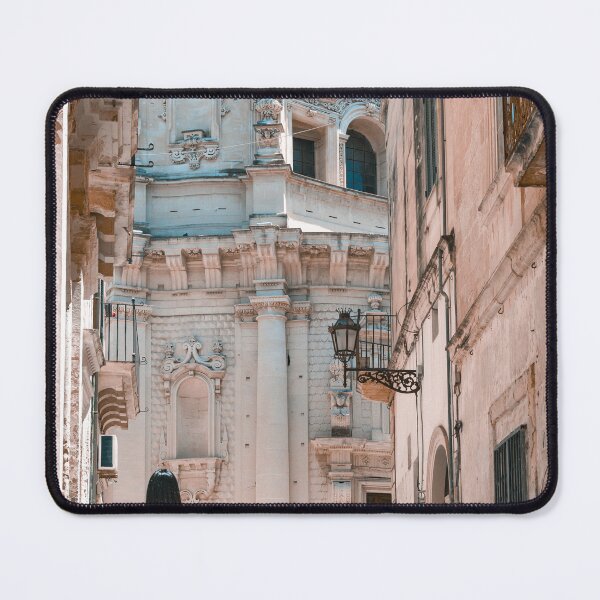 Item preview, Woman Walking Towards Baroque Church In Historic Alley designed and sold by Laughline.