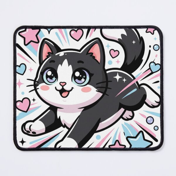 Item preview, Cute Tuxedo Cat Jumping Stars designed and sold by Elhocinr.
