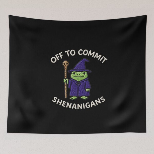 Item preview, Off to Commit Shenanigans Wizard Frog Funny DnD  designed and sold by MurillaJeremy.