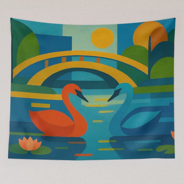 Item preview, Swans illustration – Graceful Swans Wildlife Artwork designed and sold by GalleryKauffeld.