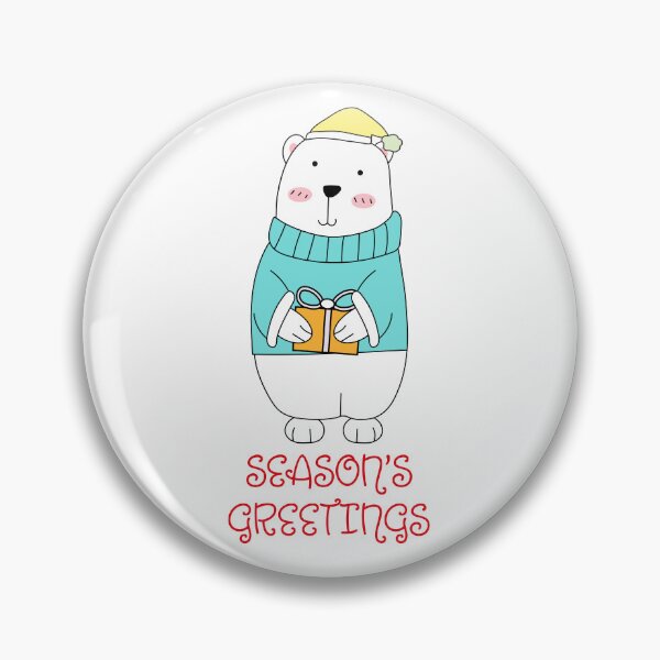 Item preview, Seasons Greetings Festive Bear designed and sold by ToluaPrints.
