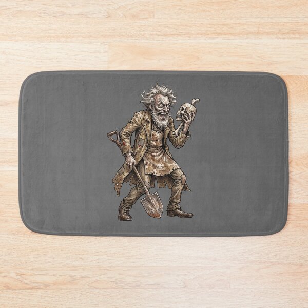 Item preview, Mad Gravedigger Macabre Skull Comic Art Print designed and sold by FreiherrPK.