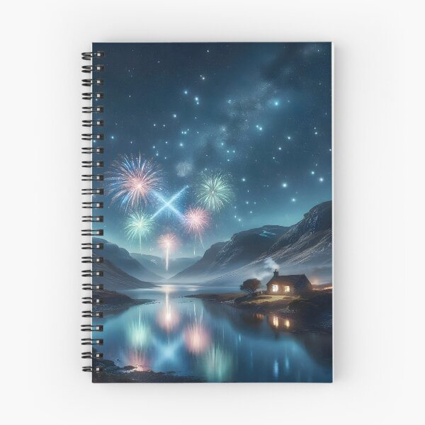 Item preview, Hogmanay Fireworks over a Scottish Loch designed and sold by Sybille-Yates.