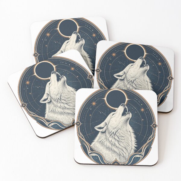 Item preview, Mystical Wolf Moon Celestial Gothic Night Art designed and sold by GenZStickerHub1.