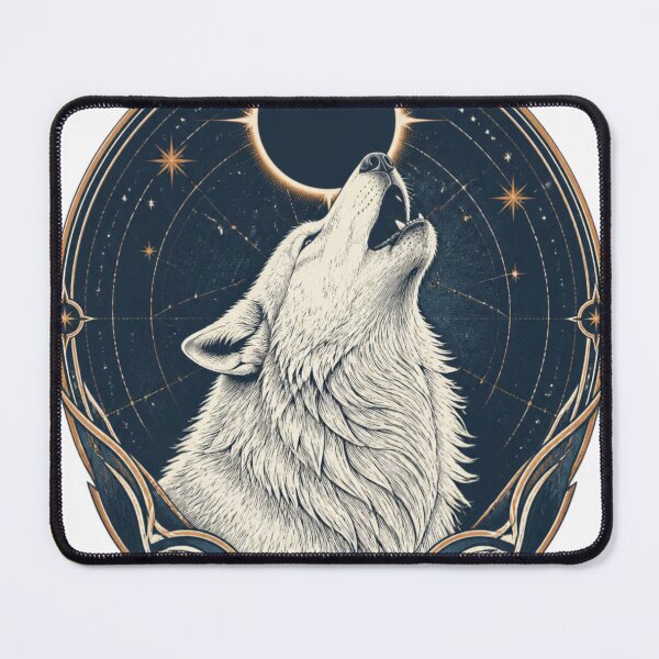 Item preview, Mystical Wolf Moon Celestial Gothic Night Art designed and sold by GenZStickerHub1.