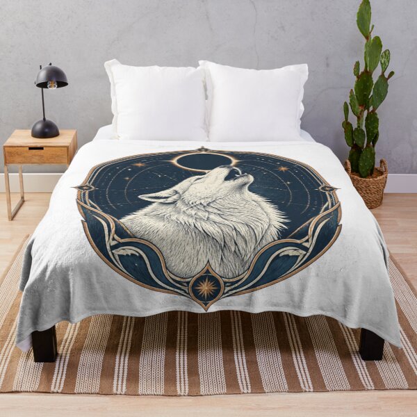 Item preview, Mystical Wolf Moon Celestial Gothic Night Art designed and sold by GenZStickerHub1.