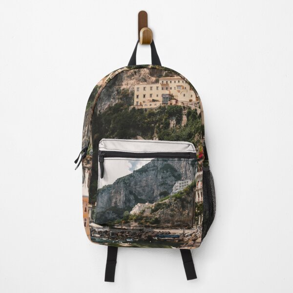 Item preview, Amalfi Coast Buildings On Cliffside Facing Sea designed and sold by Laughline.