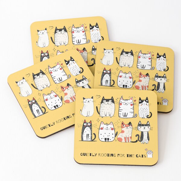 Item preview, Quietly Rooting For The Cats Cute Cat Lovers Illustration designed and sold by Glitteringworld.