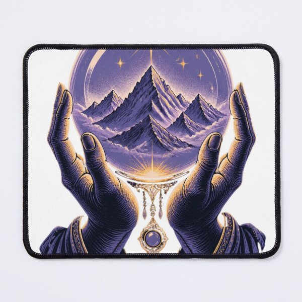 Item preview, Mystical Mountain Celestial Hands Spiritual Nature Art designed and sold by GenZStickerHub1.