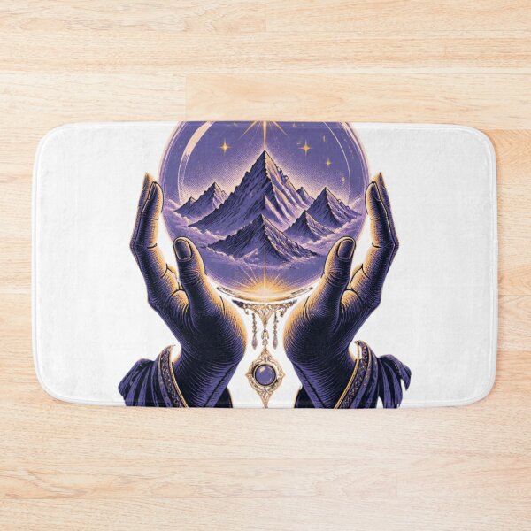 Item preview, Mystical Mountain Celestial Hands Spiritual Nature Art designed and sold by GenZStickerHub1.