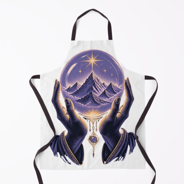 Item preview, Mystical Mountain Celestial Hands Spiritual Nature Art designed and sold by GenZStickerHub1.