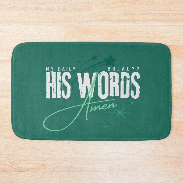 Item preview, His Words Are Daily Bread - Holy Ghost Inspirational Words  - Graduation Gifts Green designed and sold by Doiemacreations.