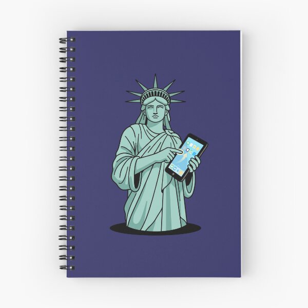 Item preview, Statue Of Liberty Using Tablet Touch Screen designed and sold by Rare By Hero.