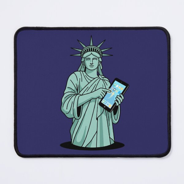 Item preview, Statue Of Liberty Using Tablet Touch Screen designed and sold by Rare By Hero.
