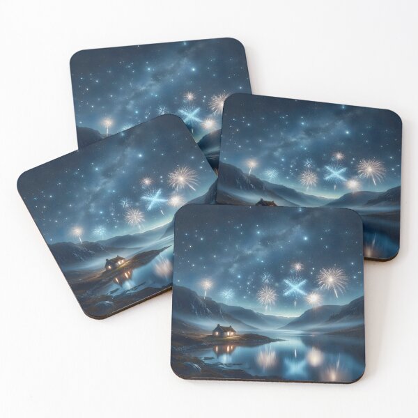 Item preview, Hogmanay Fireworks over a Scottish Loch designed and sold by Sybille-Yates.