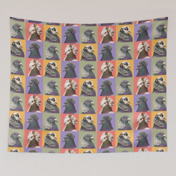 Item preview, Fancy Pigeon Portraits 2x2 designed and sold by pixiedustpaint.