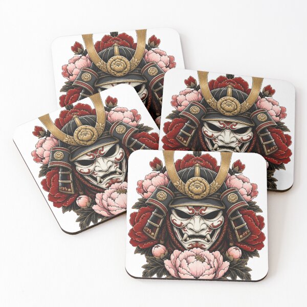 Item preview, Japanese Samurai Warrior Rose Tattoo Art designed and sold by GenZStickerHub1.