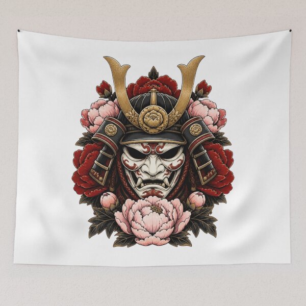 Item preview, Japanese Samurai Warrior Rose Tattoo Art designed and sold by GenZStickerHub1.