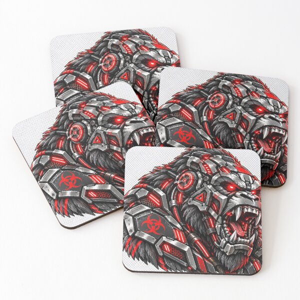 Item preview, Cyberpunk Industrial Biohazard Gorilla Art designed and sold by RiteshCenter .