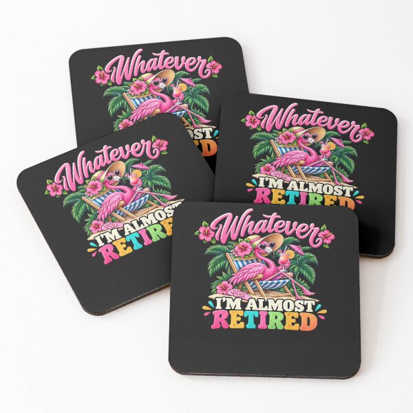Item preview, Como sea, estoy a punto de jubilarme. Futuro jubilado. Vacaciones tropicales con flamencos. designed and sold by drawwiika+44.