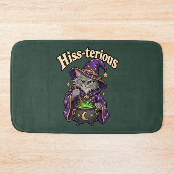 Item preview, Hiss-terious Wizard Cat Potion Funny Halloween Pun designed and sold by Glitchart66.