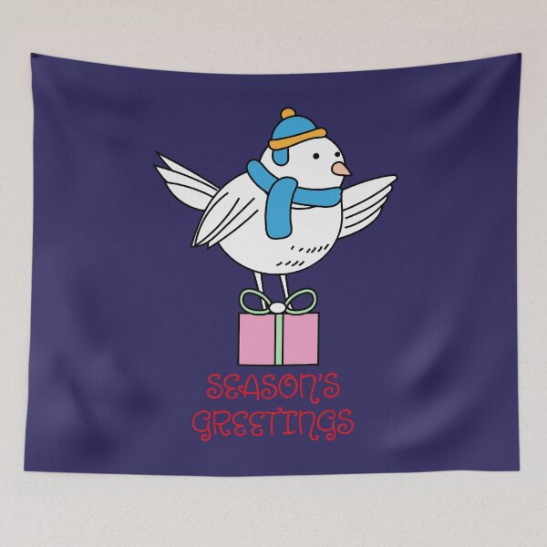 Item preview, Seasons Greetings Festive Bird designed and sold by ToluaPrints.