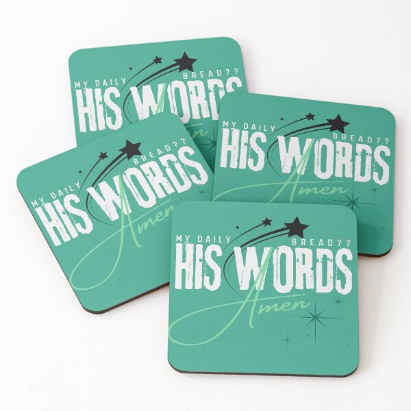 Item preview, His Words Are Daily Bread - Catholic Christmas Inspring Quotes  - Holiday Gift Sets Green designed and sold by Doiemacreations.