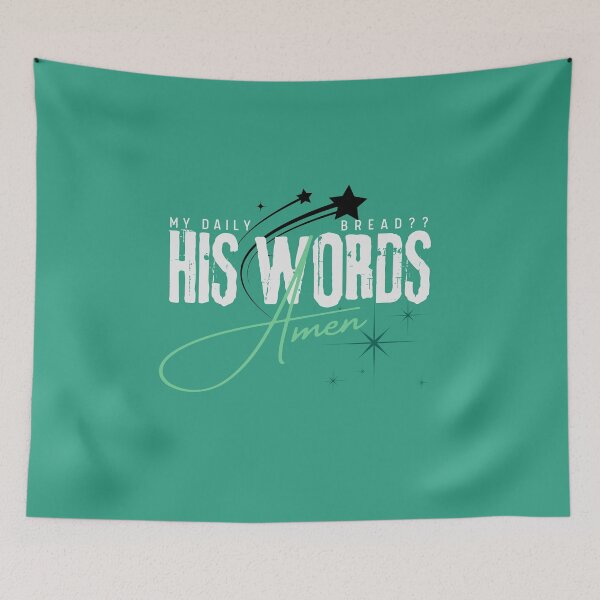 Item preview, His Words Are Daily Bread - Catholic Christmas Inspring Quotes  - Holiday Gift Sets Green designed and sold by Doiemacreations.