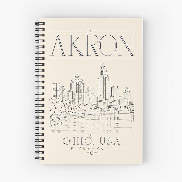 Artikelvorschau, Akron, Ohio, USA [Minimalistische Linienkunst] entworfen und verkauft von elektronen.